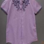 Beautiful Embroidered Cotton Shirt For Baby Girls