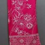 Pink Linen Foam Printed Trouser For Ladies