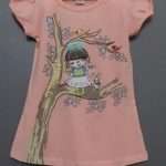 Cute Cotton T-Shirt with Contrast Trouser For Baby Girls