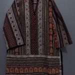 Sindhi Styled Khaddar Shirt with Beads & Golden Wire For Ladies