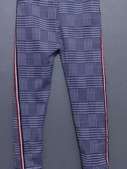 Very Fine in Check Design Jersey Trouser For Smart Ladies