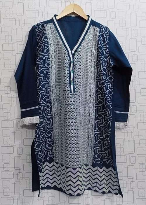 Full Front Embroidered Lawn Shirt For Ladies in 4 Colours