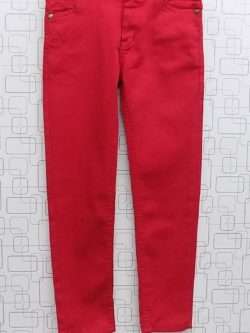 Durable Punch Pink Stretchable Plain Jeans For Unisex