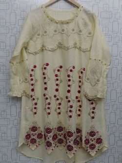 Lawn Kurti With Beautiful Embroidery in 2 Colours For Ladies
