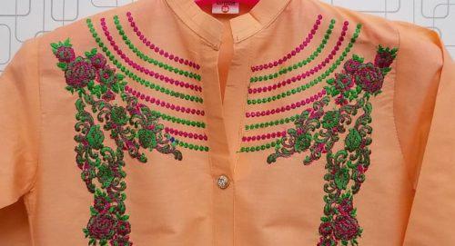 Cute Peach Embroidered Lawn Kurti For Baby Girls 1 Cute Peach Embroidered Lawn Kurti Having Thread Embroidery for Girls below 7 Years. <a href="https://subrung.online/product-category/fashion/girls-dresses/0-5-years/" target="_blank" rel="noopener noreferrer">(More Girls Dresses)</a>
