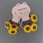 Sunflower Shaped High Quality Hair Elastic For Girls (6 in Pack)