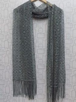Grey Light Weight Net Stole For Everyday Use