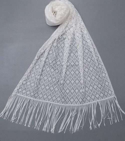 White Light Weight Net Stole For Everyday Use