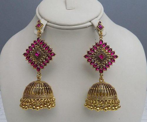 Stylish Silver and Golden Jhumkay With Red and Pink Crystals 1 Stylish Silver with Red and Golden with Pink Crystals Jhumkay for Ladies. <a href="https://subrung.online/product-category/fashion/jewelry/for-ladies/" target="_blank" rel="noopener noreferrer">(More Ladies Jewelry)</a>