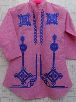Light Pink Embroidered Lawn Kurti For Baby Girls
