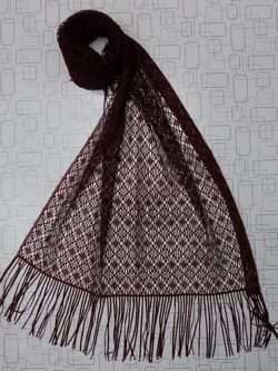 Maroon Spider Net Stole For Everyday Use