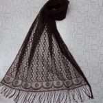 Brown Colour Narrow Net Stole For Everyday Use