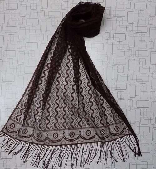 Brown Colour Spider Net Stole For Everyday Use