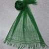 Parrot Green Narrow Net Stole For Everyday Use