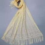 Skin Colour Narrow Net Stole For Everyday Use