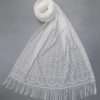 White Colour Narrow Net Stole For Everyday Use