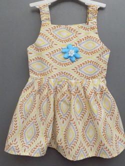 Casual Wear Multicolour Cotton Frock for Baby Girls
