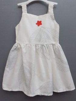 Casual Wear White Cotton Frock for Baby Girls