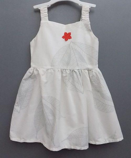 Casual Wear White Cotton Frock for Baby Girls