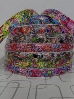 Beautiful Designed Multi-Colour Hair Bands 1/2″ Wide