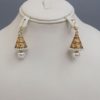 Cute Cone Shape With Hanging Pearl Earrings- 3 Colours