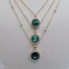 Adorable Green Crystal Triple Chain Set For Girls - Image 2