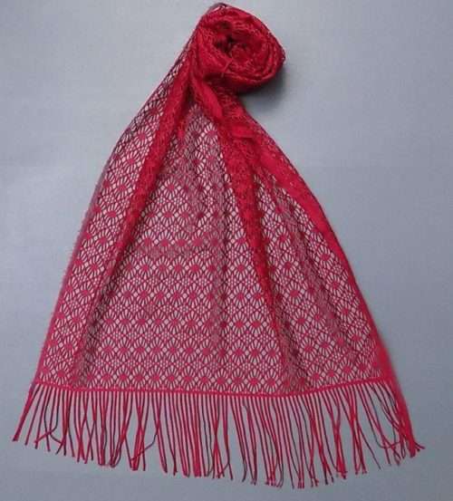 Ruby Pink Spider Net Stole For Everyday Use
