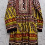 Beautiful Printed & Embroidered Linen Frock For Ladies in 2 Colours