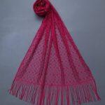 Punch Pink Spider Net Stole For Everyday Use