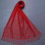 Red Colour Narrow Net Stole For Everyday Use