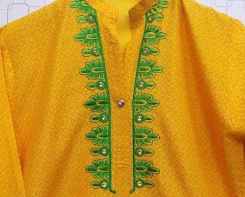 Dark Yellow Embroidered Linen Kurti With Beads For Girls 2 Dark Yellow Embroidered Linen Kurti With Beads for girls of 5 to 13 Years maximum.  <a href="https://subrung.online/product-category/fashion/girls-dresses/5-13-years/" target="_blank" rel="noopener noreferrer">(More Girls Dresses)</a>