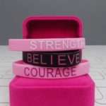Breast Cancer Awareness Silicon Wrist Bands Set of 3