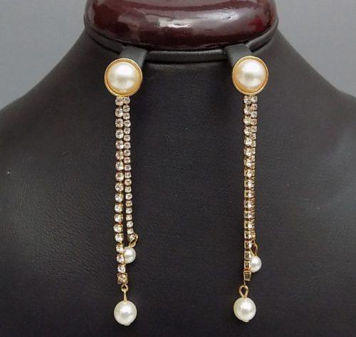 Earrings For Girls With Double Lari and Pearl