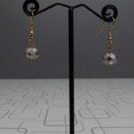 Cute and Simple Looking Single Bead Champagne Earrings