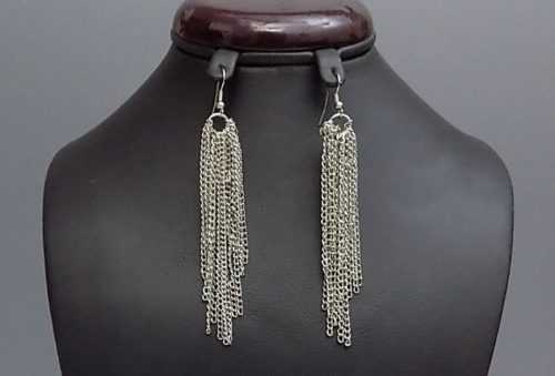 Very Trendy In Style Silver Chandeliers Earrings