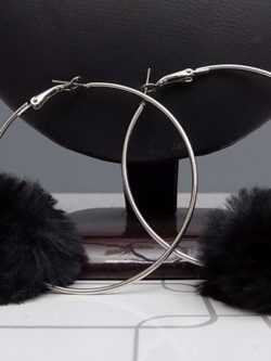 Cute Silver Hoop Earrings for Ladies and Girl- 60mm Diameter