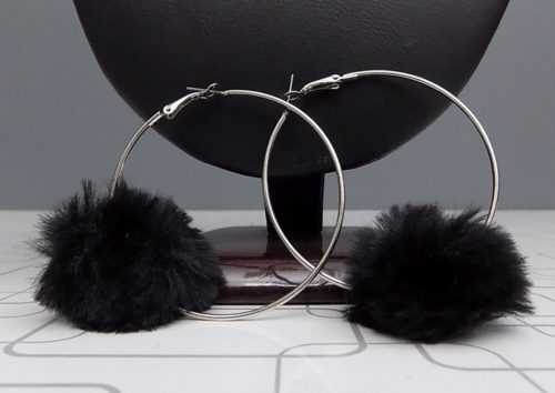 Cute Silver Hoop Earrings for Ladies and Girl- 60mm Diameter