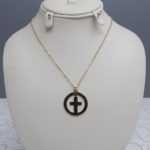 Cross Shaped Metal Jewelry Set In Golden For Ladies & Girls