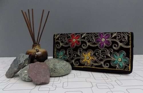 Beautiful Multi-colours Embroidered Clutch For Girls
