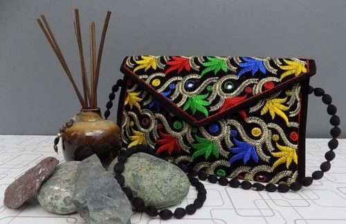 Beautiful Multi-colour Embroidered Sling Bag For Ladies & Girls