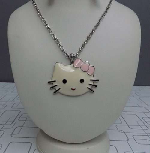 Cute Hello Kitty Metallic Pendant For Girls In 3 Colours