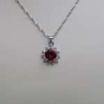 Cute Jewellery Set For Girls In Red And Silver Combination