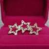 Charming 3 Stars Brooch For Ladies In Silver & Golden