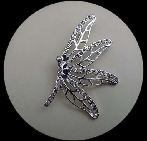 Elegant Flying Butterfly Brooch For Ladies In Silver & Golden