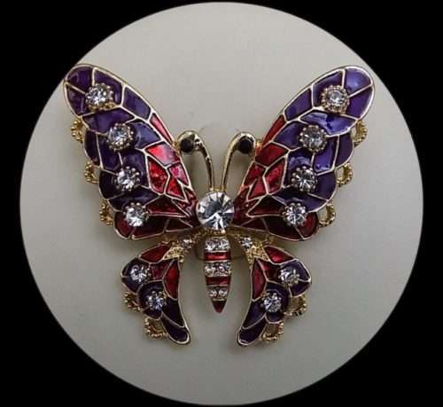 Large Butterfly Brooch In 4 Different Colour Combination