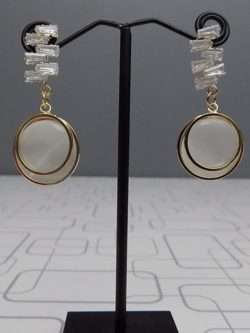 Charming Circular Earrings For Ladies In 2 Metallic Shades