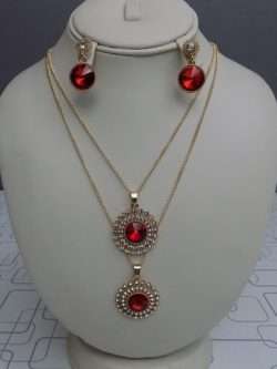 Eye-Catching Round Shape Jewelry Set For Ladies In 5 Colours
