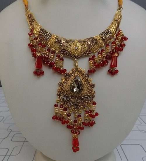 Very Traditional Styled Golden With Red & Champagne Beads Set 2 Very Traditional Styled Golden With Red & Champagne Beads Set For Ladies. <a href="https://subrung.online/product-category/fashion/jewelry/for-ladies/" target="_blank" rel="noopener noreferrer">(More Ladies Jewelry)</a>