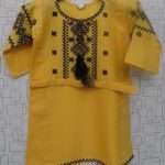 Adorable Yellow Lawn Cotton Embroidered Kurti 4 Baby Girls