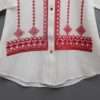 Cute Embroidered In White Colour Jacquard Kurti For Baby Girls - Image 3